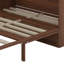 Grand lit escamotable, armoire-lit en bois de pin avec centrale électrique et panneau de décoration en rotin-113029308