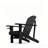 Modern Wooden Adirondack Chair With Cup Holder, Heavy-duty 330 Lbs Capacity Fire Pit Chair For Patio & Deck, High Back Ergonomic Lounge Chair, Black