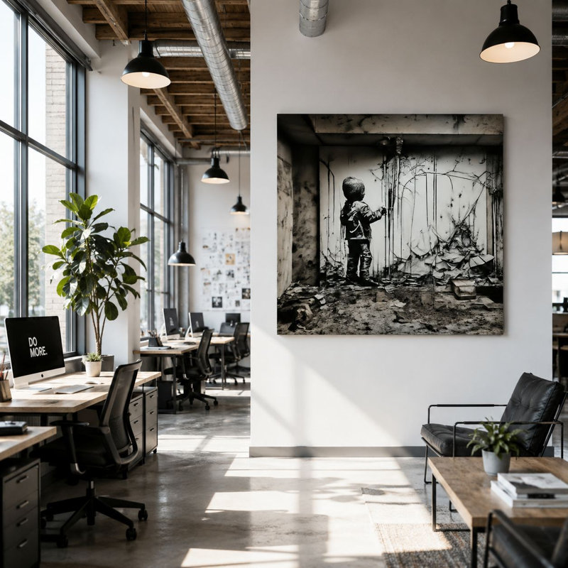 Peinture décorative sur toile