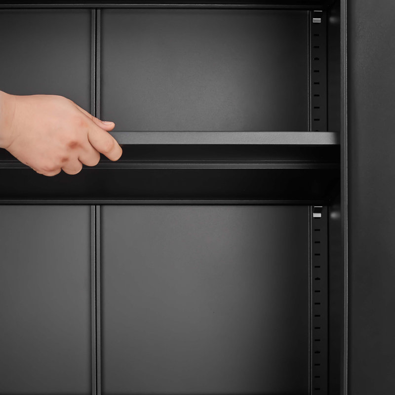 Classeur 70 pouces à 2 portes avec serrure, Noir