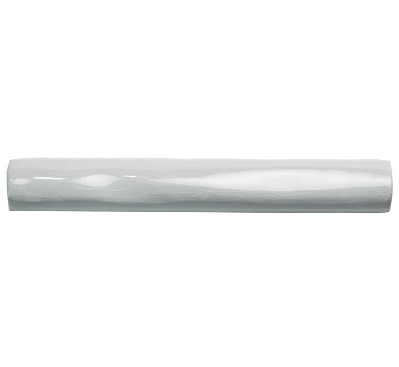 Antic Craquelle 6" x 0.75" Ceramic Quarter Round Tile Trim in Gris soho