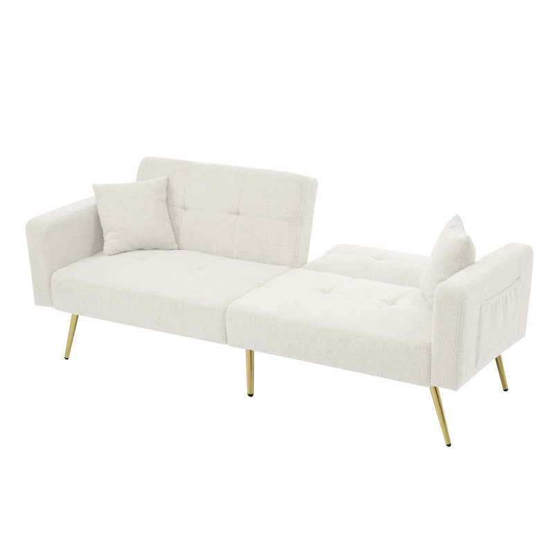 Tawnia 2 Seater Sofa, White Sherpa