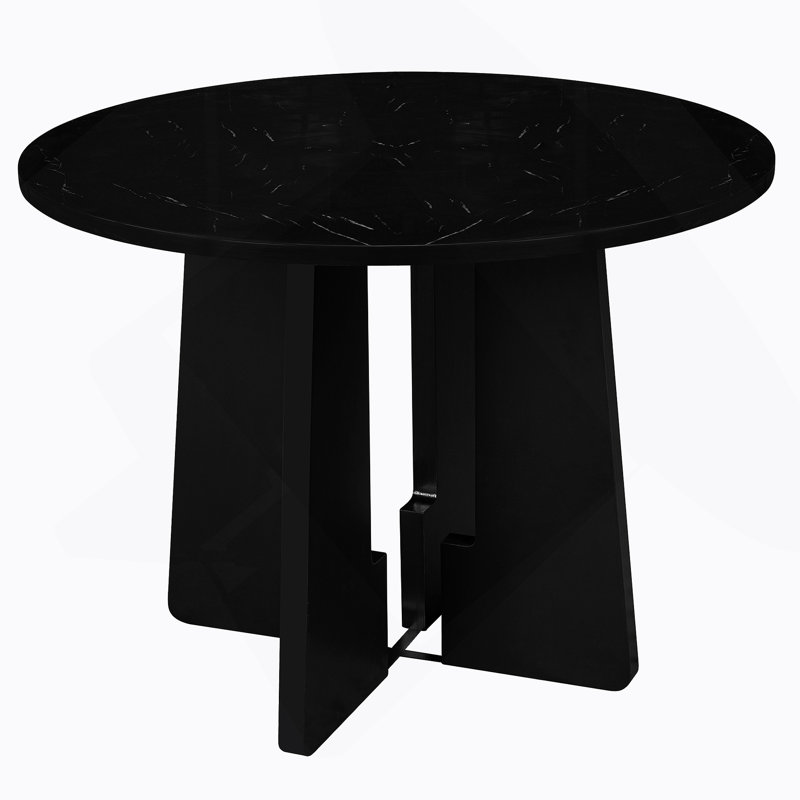 Table de salle à manger ronde pour 4 personnes, table de salle à manger de cuisine moderne, table de salle à manger ronde de 43 pouces pour le salon de la cuisine