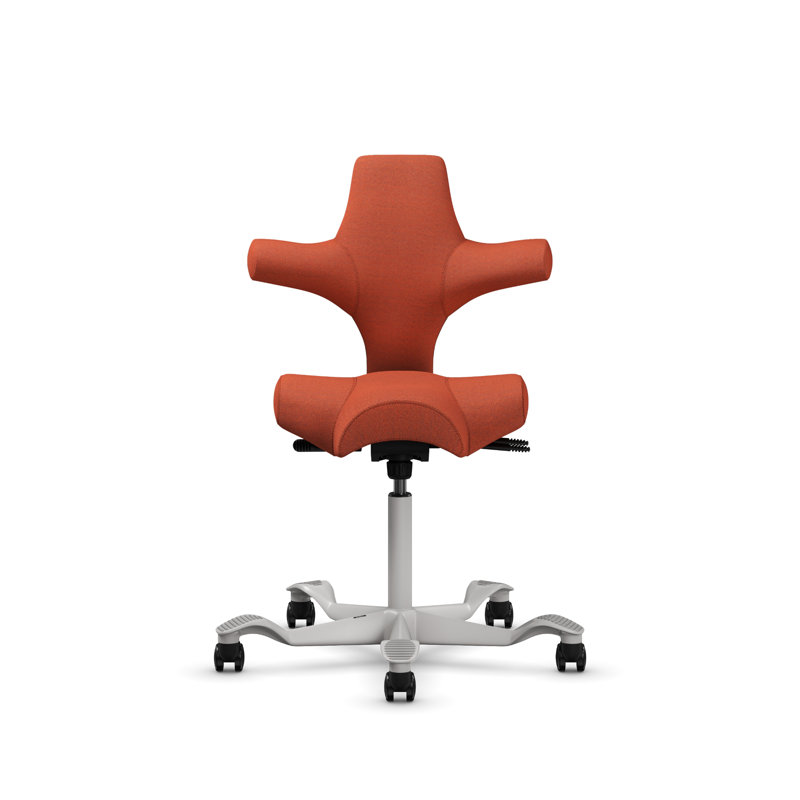 HÅG Capisco Adjustable Standard Height Chair, Silver, Standard , Burnt Red