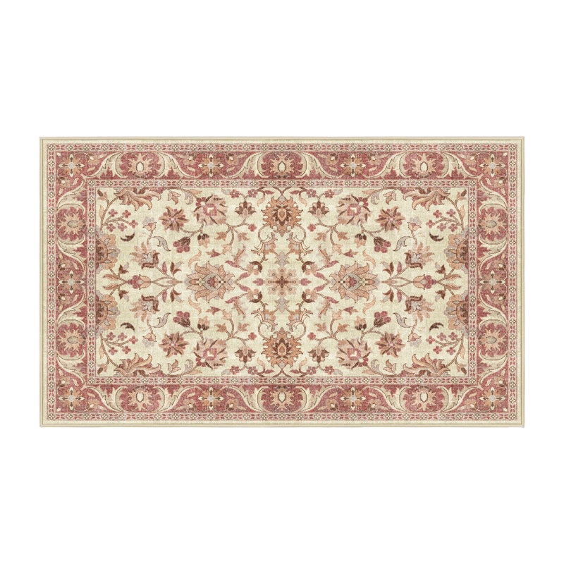 Srithik Hand Loomed Washable Oriental Indoor Rug, Rectangle 5' x 7'