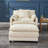 39.4" Modern Accent Chair with Ottoman, Living Room Club Chair Chenille Upholstered Armchair , Reading Chair for Bedroom, Beige Chenille-605528274