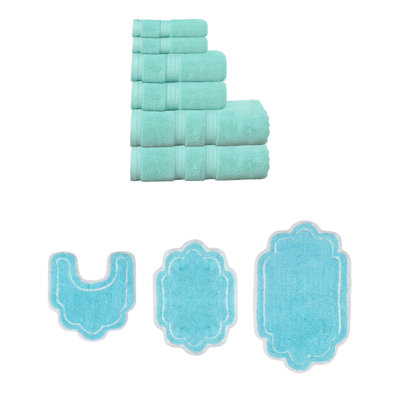 Ensemble de serviettes 6 pièces et 3 tapis de bain 3 pièces Talbert Collection