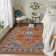 Machine Washable Rugs Vintage Non-Slip Low Pile Rubber Backing Area Rug for Living Room Bedroom Kitchen Dining Room Dorm and Bedside Decor