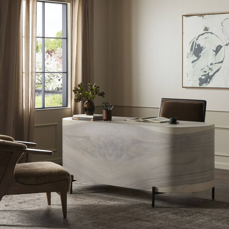Lunas Executive Desk, Bleached Guanacaste