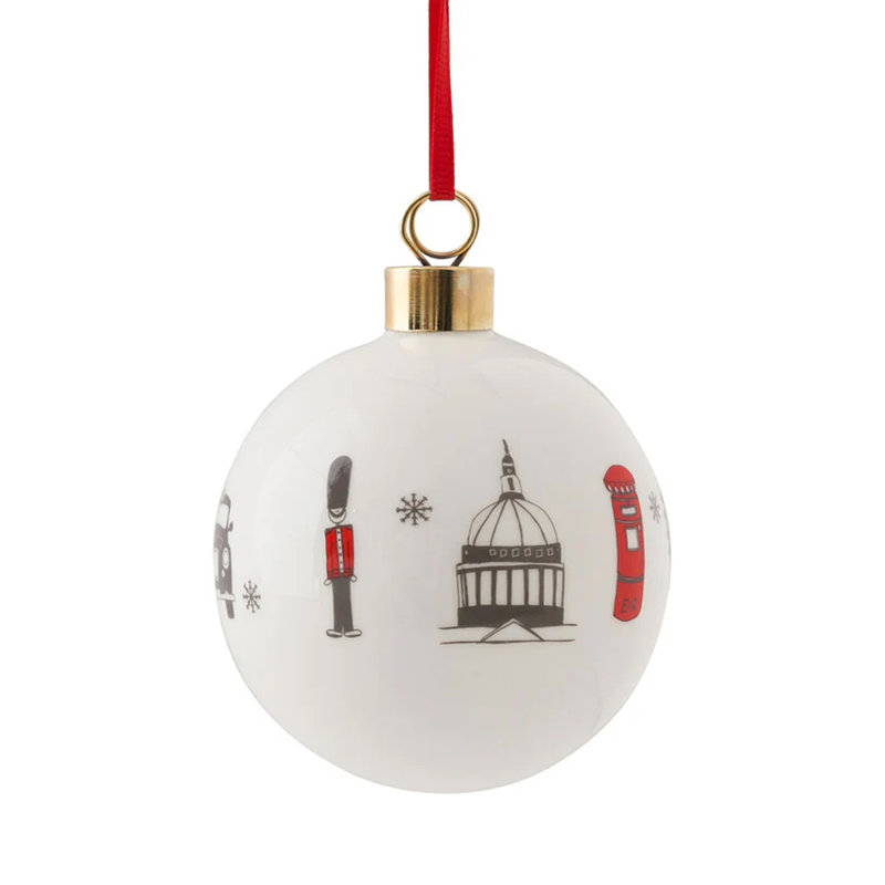 6cm Bone China Bauble