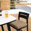 Chaises de bar modernes en aluminium 2pc, pieds fuselés, repose-pieds, ergonomique, noir Ember, coussin pour l'extérieur, près de la piscine