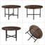 Fir Wood Top Dining Table with Iron Base