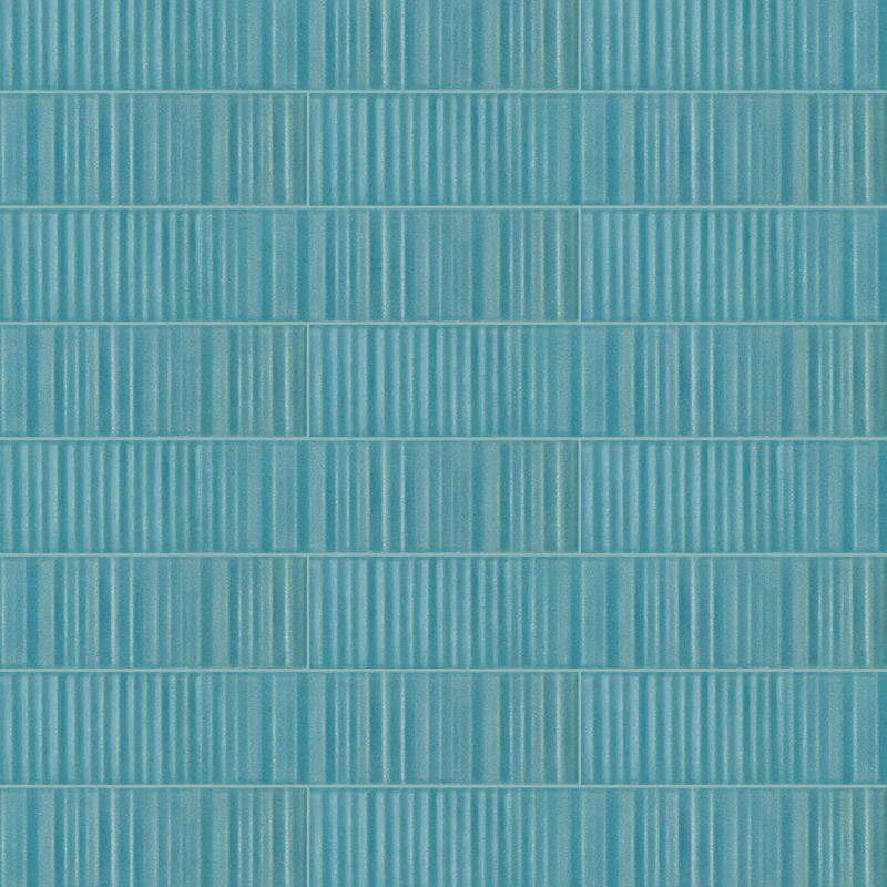 Vivid 2X9 Porcelain Textured Subway Wall Tile, Aqua