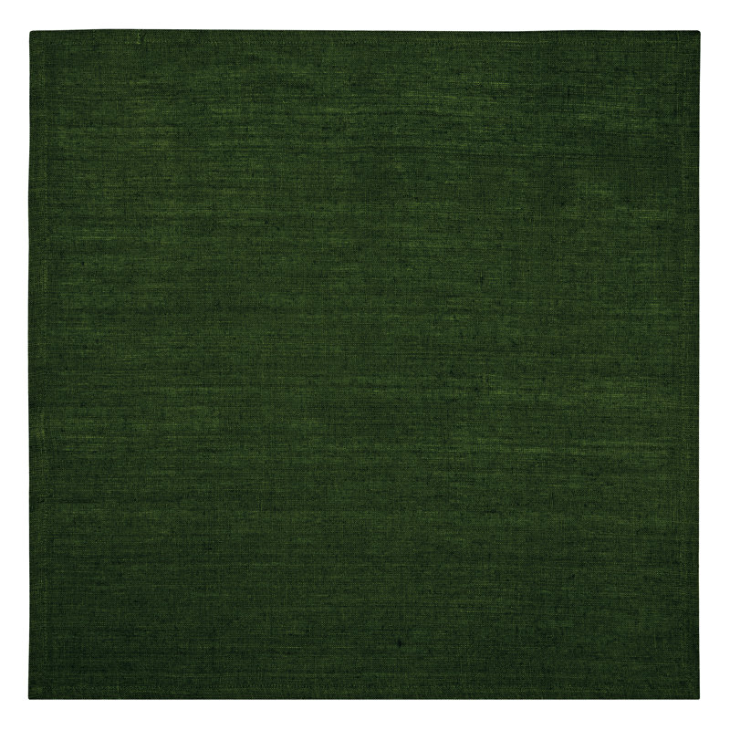 Linen Square Napkins, Forest Green