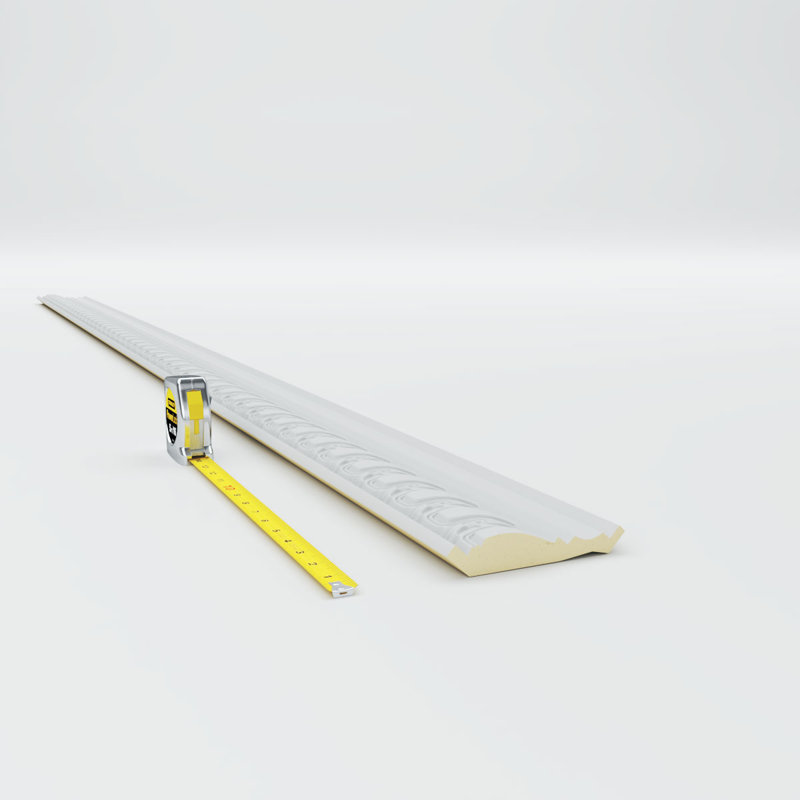 94.5" White Polyurethane Crown Moulding Trim