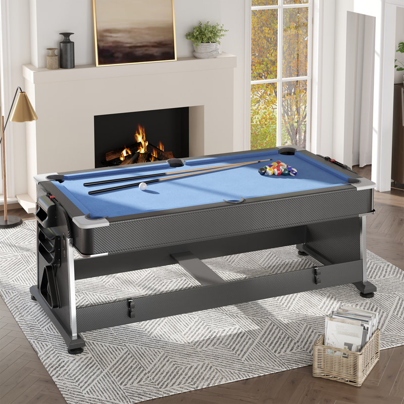 7-Foot 3-In-1 Multi Game Swivel Billiard/Pool Table