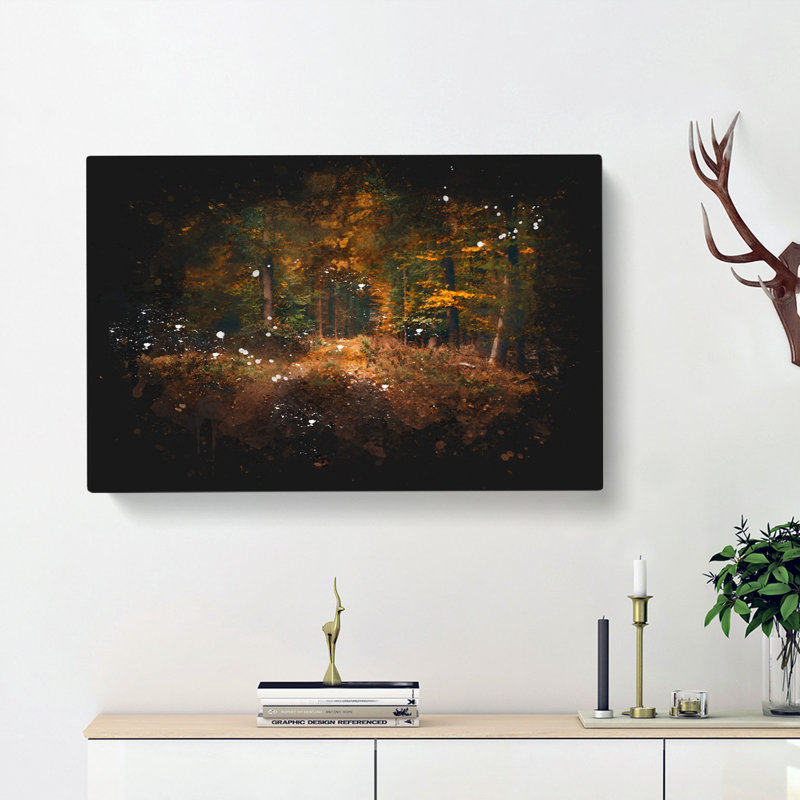 Magical Autumn Forest In Germany - Wrapped Canvas Painting, 50cm H x 76cm W x 3cm D