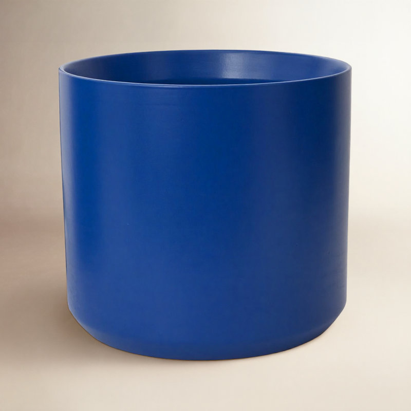 Pot à fleurs en céramique Parsons, H 10 po x l 10,75 po x P 10,75 po, Bleu