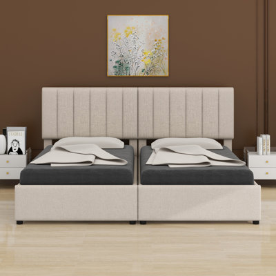 Upholstered Platform Bed With A Hydraulic Storage System
