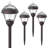 Bronze Solar Powered Integrated LED Metal Pathway Light Pack