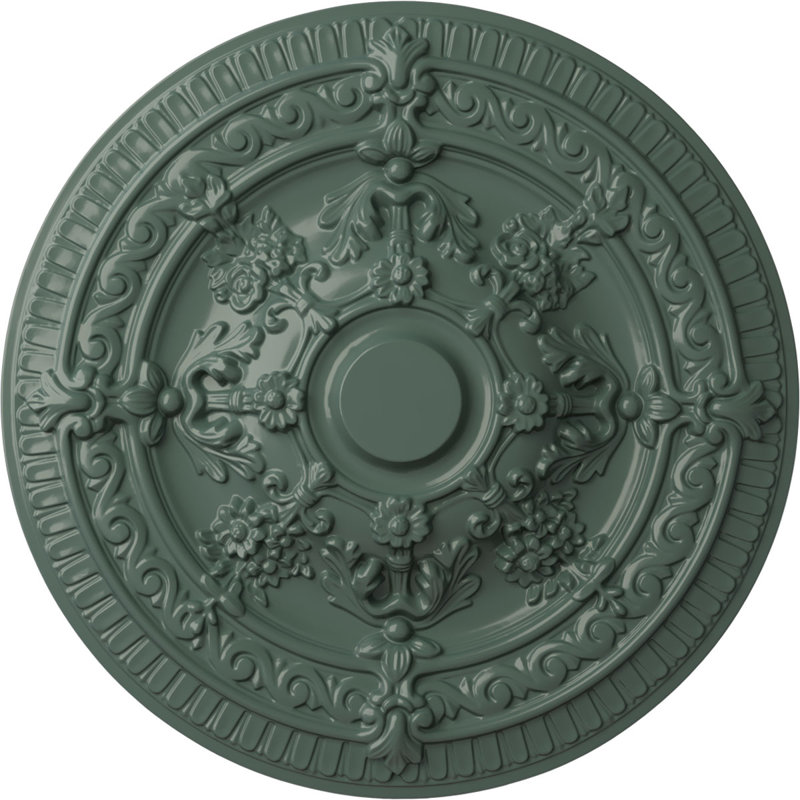 Médaillon de plafond Endurathane Anthony, DE 29 3/8 po x P 11 5/8 po x P 1 1/8 po (convient aux auvents jusqu'à 11 5/8 po), fini tortue peinte à la main