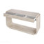 Console antique, 3 tiroirs, pieds courbés, placage de paulownia pour le vestibule - beige