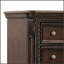 Commode 5 tiroirs en acajou avec quincaillerie personnalisée et rangement spacieux pour une organisation élégante