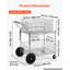 Chariot à dossiers roulant à 2 niveaux avec roulettes verrouillables, supportant une charge de 120 kg (264,55 lb), dimensions : 95,5 x 57 x 96,5 cm (37,6 x 22,4 x 38 po), chariot utilitaire robuste pour le rangement de dossiers.