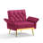 Zianny Velvet Accent Chair with Ottoman-673816088