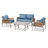 4 - Person Patio Conversation Set with Cushions