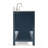 Alemanno Akwasi 73"Double Bathroom Vanity in Midnight Blue, with 0.75" Italian Carrara Marble Top, Rectangle Sink-565412219-570779684-570779687