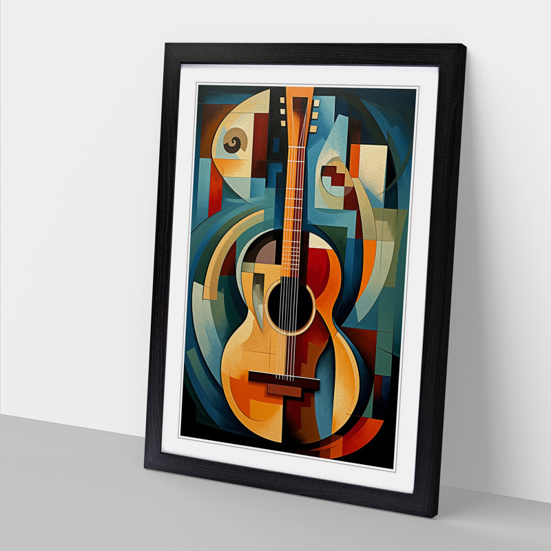 Guitar Cubism - Framed Print