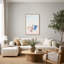 Art mural sur toile rose et bleu-66975062