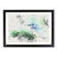 The Kingfisher Bird Looking West Watercolour - Picture Frame Graphic Art Print-56740521-56740520