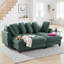 Canapé modulaire en chenille de 83 po en L avec repose-pieds et rangement - canapé convertible 4 places avec 6 coussins, capacité de 300 lb-577971304