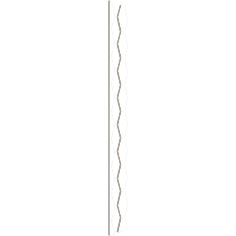 Ensemble de panneau mural décoratif à lattes réglables en PVC Cimarron, H 47 po x l 2,75 po x P 0,5 po