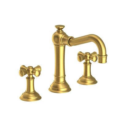 Jacobean Widespread Bathroom Faucet with Drain Assembly