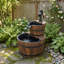Fontaine cascade en bois à 2 niveaux