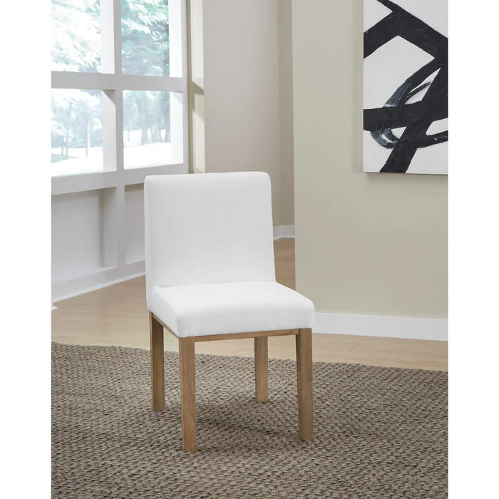 Chaise d'appoint et fauteuil rembourrés en perle blanche et bisque Seabourne