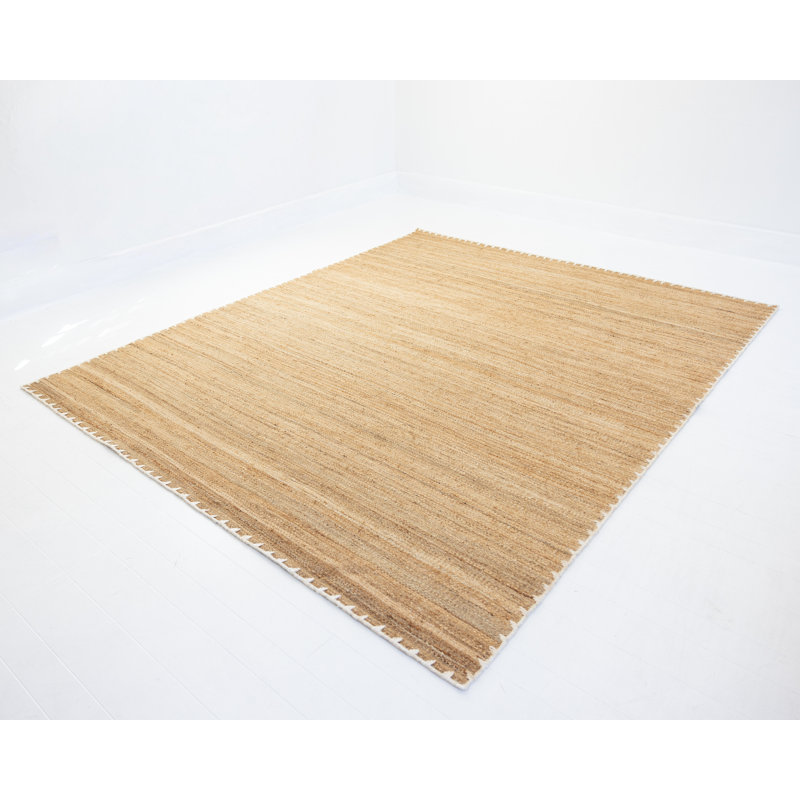 Sable Coast Flatweave Jute / Sisal Area Rug, Rectangle 6' x 9', Natural
