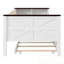 Lit de jour simple en bois avec tablettes de rangement, dossier rembourré, port USB et lit gigogne-1440910161