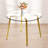 Allisandra Round Unfinished Glass Top Metal Base Dining Table-188628563