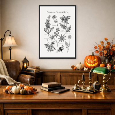 «Poison Botanical Halloween» par Yevheniia Lytvynovych, reproduction d'art sur toile encadrée
