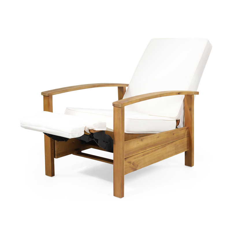 Fauteuil inclinable manuel 27,75 po Dorset, Teck sablé, Crème