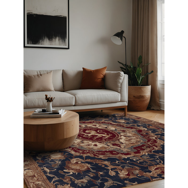 Tapis brun lavable à la machine, Carré 5 pi