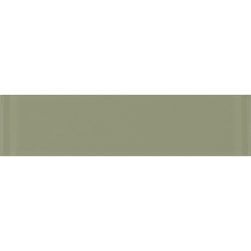 Metro 3 in. x 12 in. Glass Straight Edge Subway Wall & Pool Tile, Jade