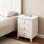 Table de chevet 3 tiroirs blanche