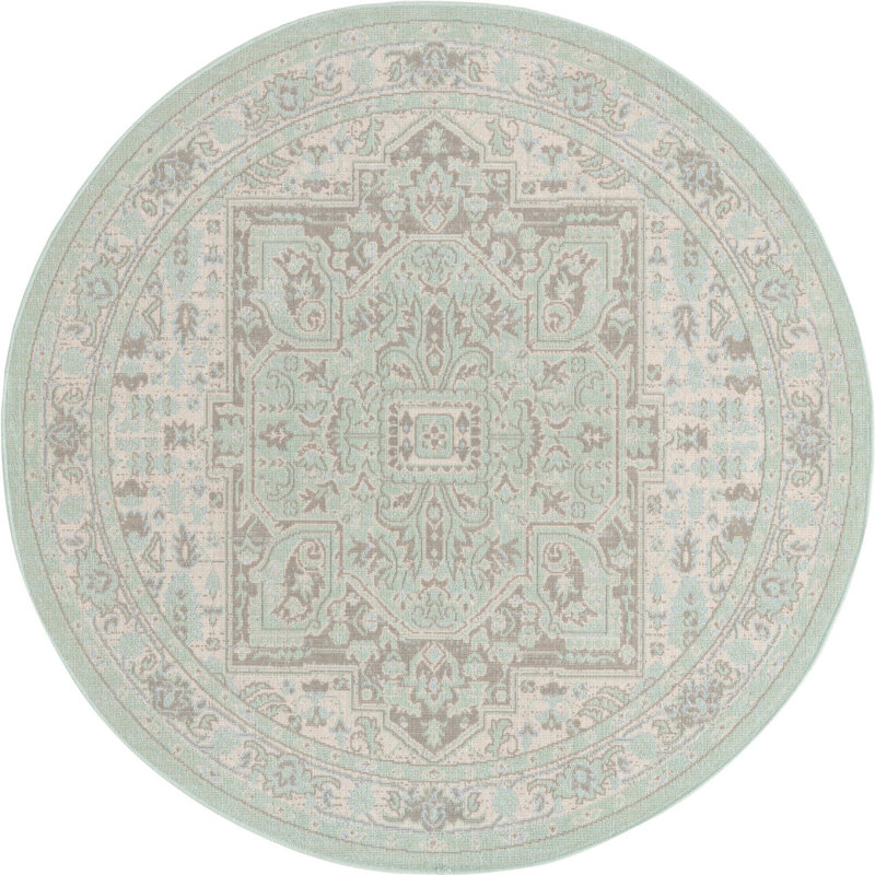 Marciel Oriental Indoor Rug, Round 5'
