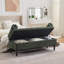 Chenille Upholstered Storage Bench-1141150571