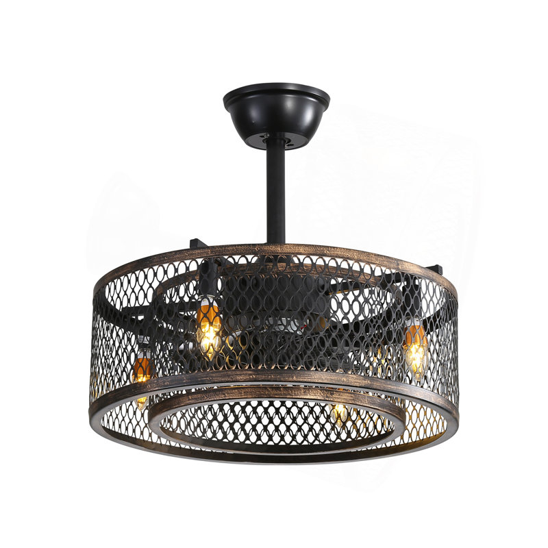 Ventilateur de plafond en cage de 20 pouces avec lumières (Remarque: aucune garantie sur les ampoules)